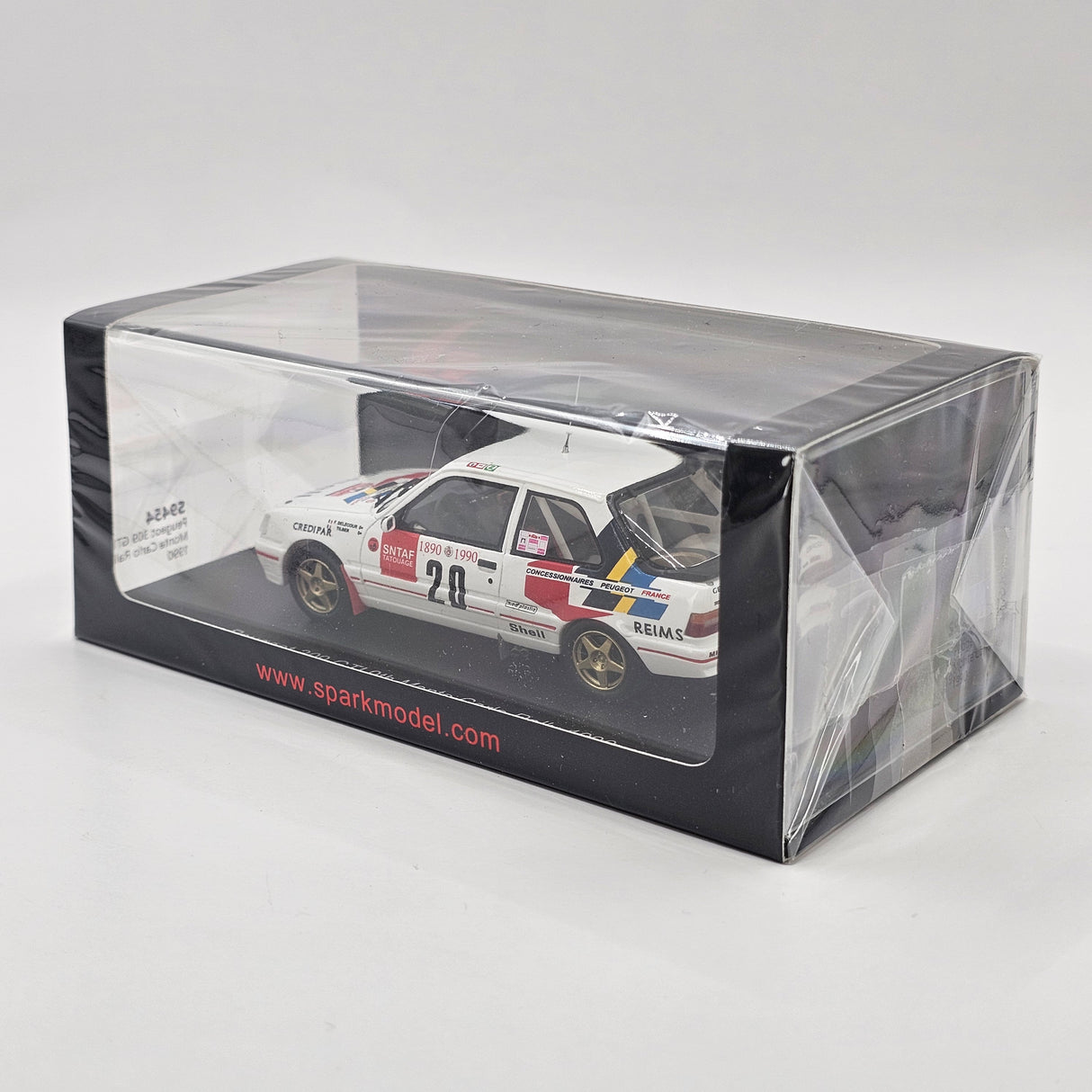 Spark Peugeot 309 GTI #20 Concessionnaires Peugeot Monte Carlo Rally 1990 1/43 Scale