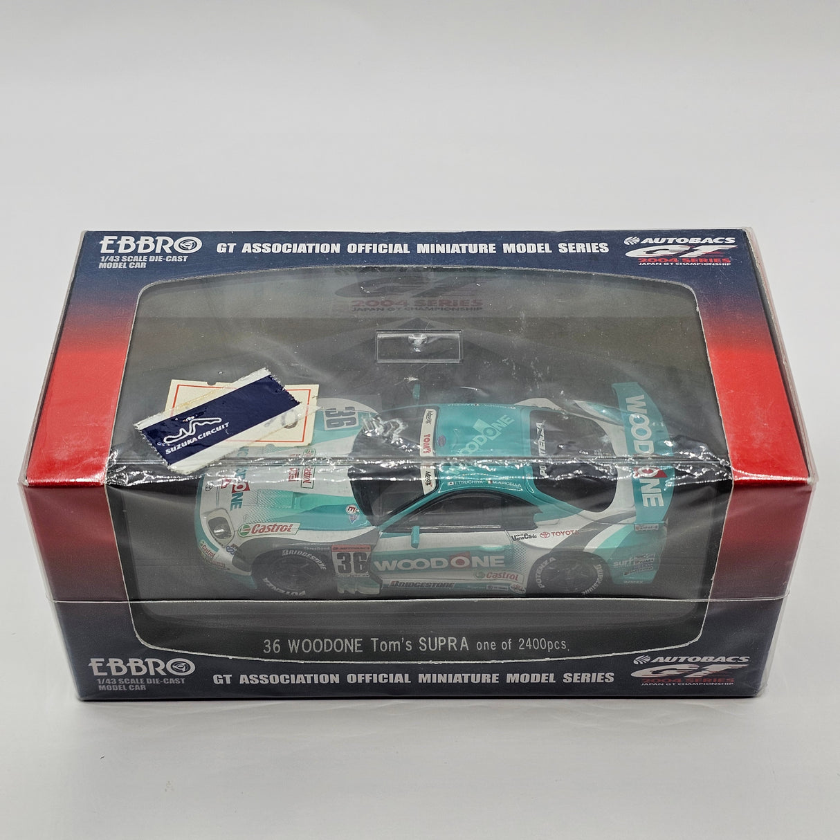 EBBRO Toyota Supra #36 Woodone Team TOM'S GT500 JGTC 2004 1/43 Scale