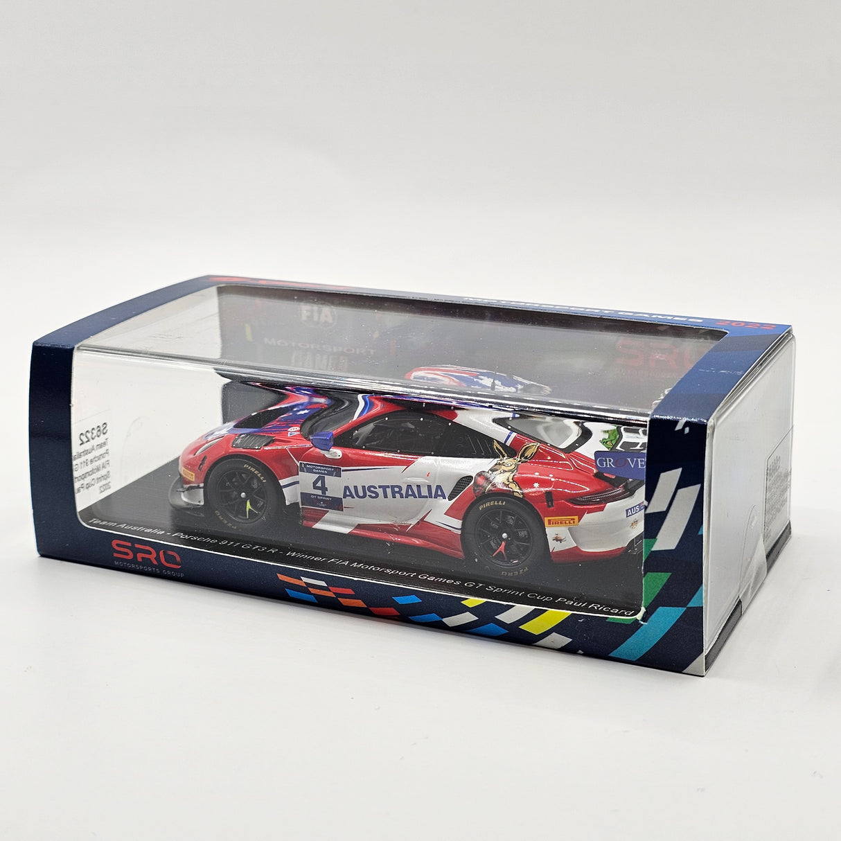 Spark Porsche 911 GT3R #4 Matt Campbell GT Spring Cup Paul Ricard Winner 2022 1/43 Scale