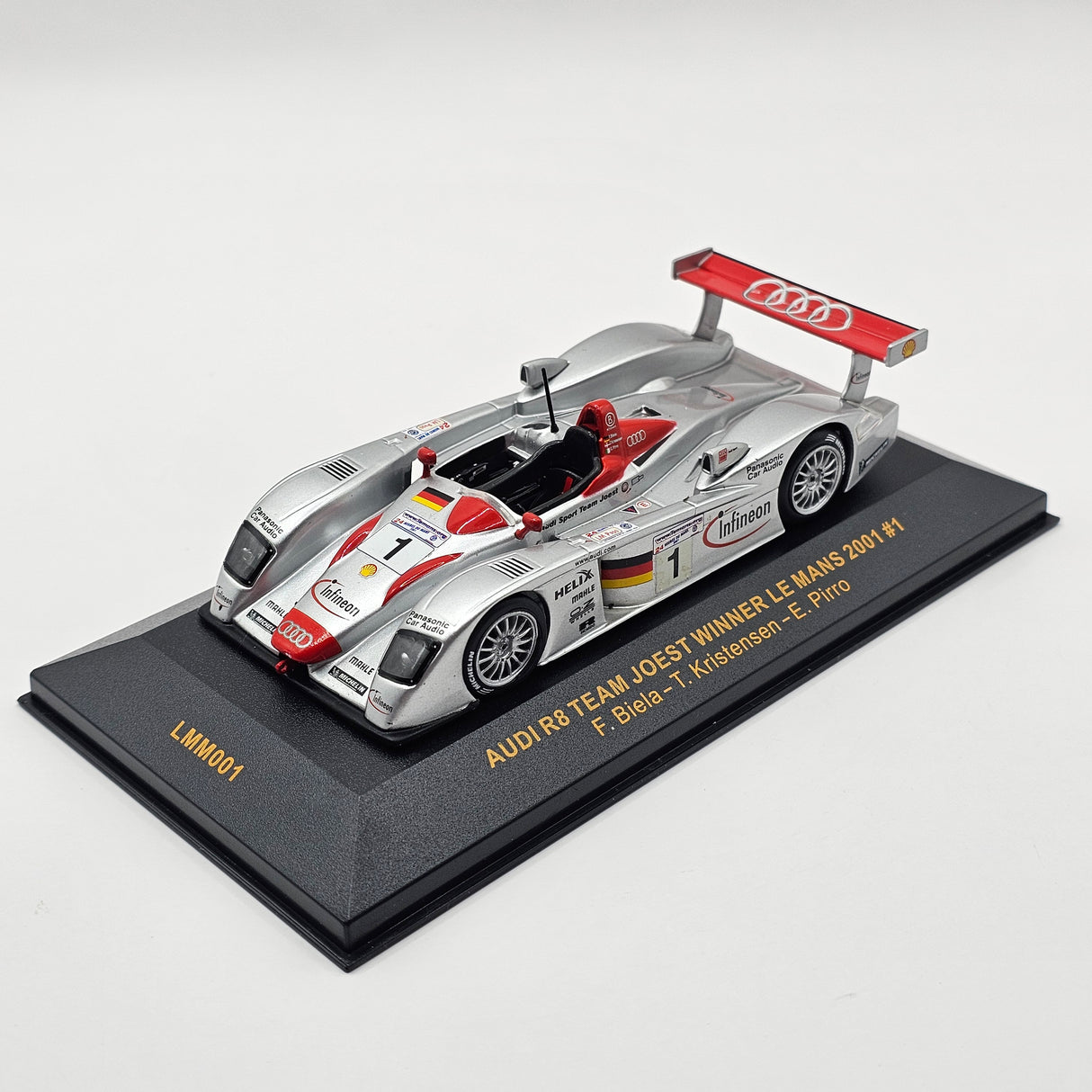 IXO Audi R8 #1 Audi Sport Team Joest Le Mans Winner 2001 1/43 Scale LMM001