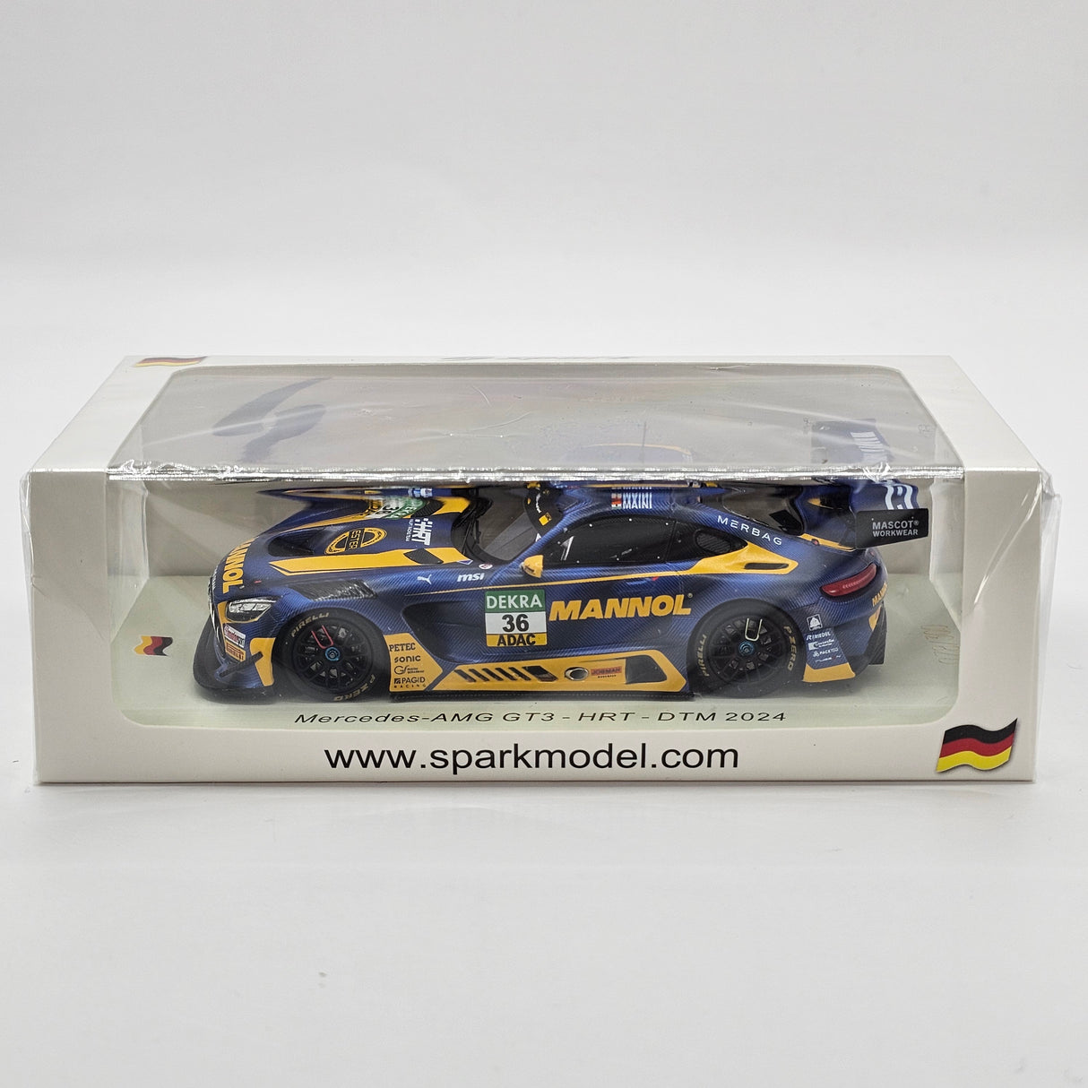 Spark Mercedes-AMG GT3 Evo #36 Team HRT Arjun Maini DTM 2024 1/43 Scale SG973