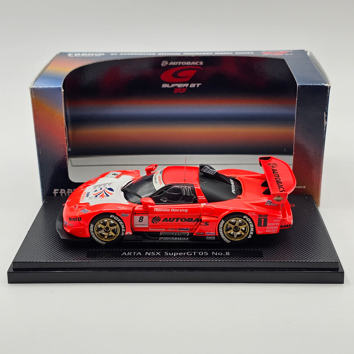 EBBRO Honda NSX #8 Autobacs Racing Team Aguri (ARTA) Super GT 2005 1/43 Scale