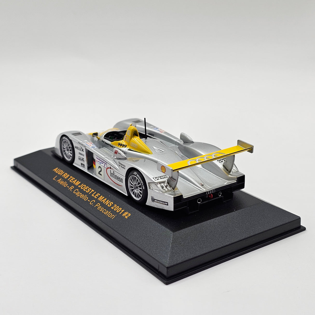 IXO Audi R8 #2 Audi Sport Team Joest Le Mans 2001 1/43 Scale LMM002