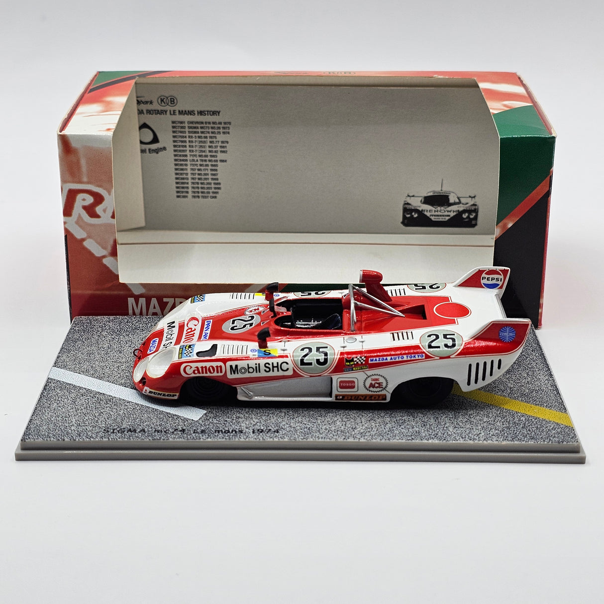 Spark Sigma MC74 #25 Sigma Automotive Le Mans 24Hrs 1974 Rotary History 1/43 Scale