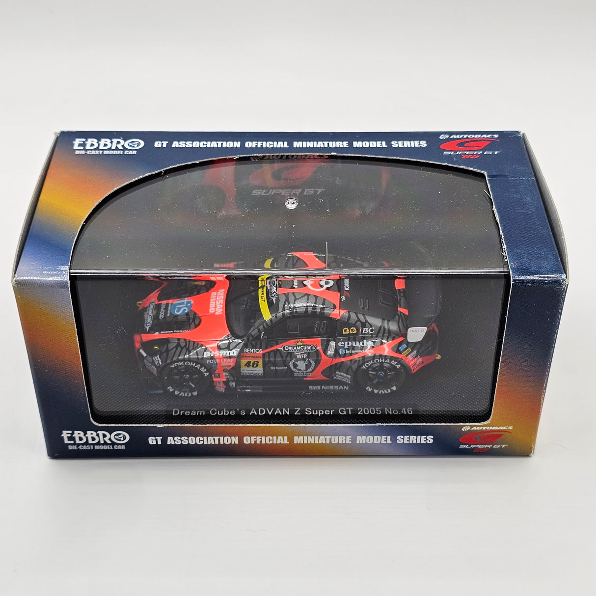 EBBRO Nissan Fairlady Z #46 Advan Team MOLA Super GT GT300 2005 1/43 Scale