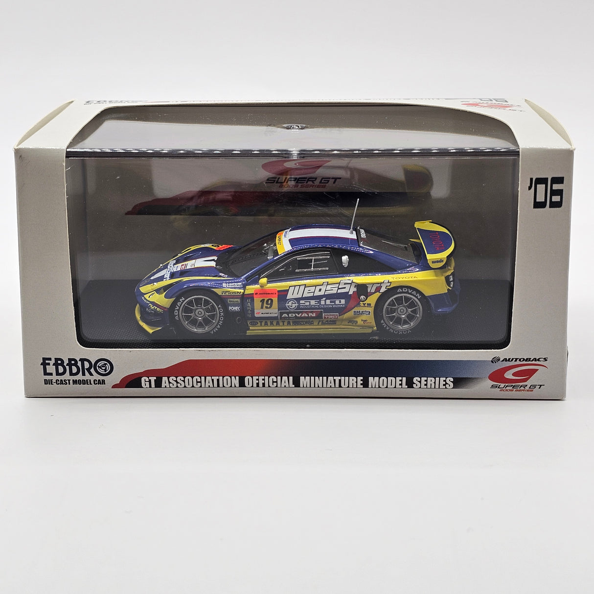 EBBRO Toyota Celica #19 WedsSport Racing Project Bandoh Super GT GT300 2006 1/43 Scale