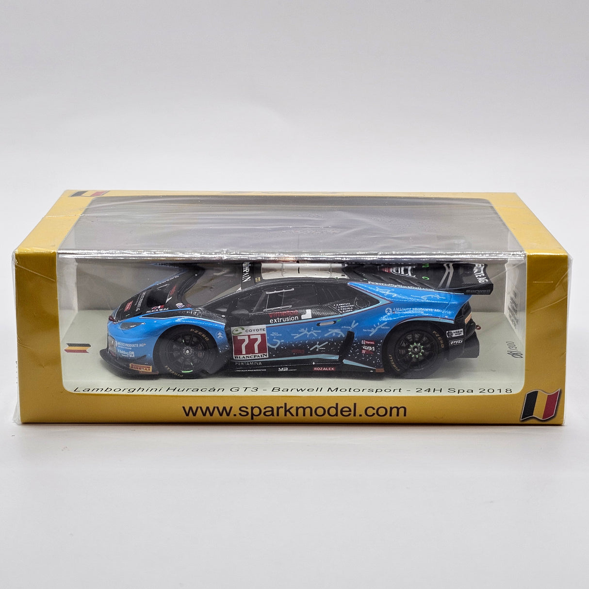 Spark Lamborghini Huracán GT3 #77 Barwell Motorsport 24Hrs Spa AM Winner 2018 1/43 Scale