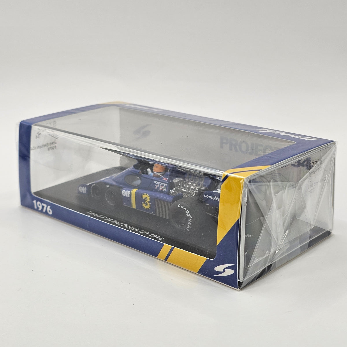 Spark Tyrrell P34 #3 Jody Scheckter 2nd British F1 GP 1976 1/43 Scale S7308