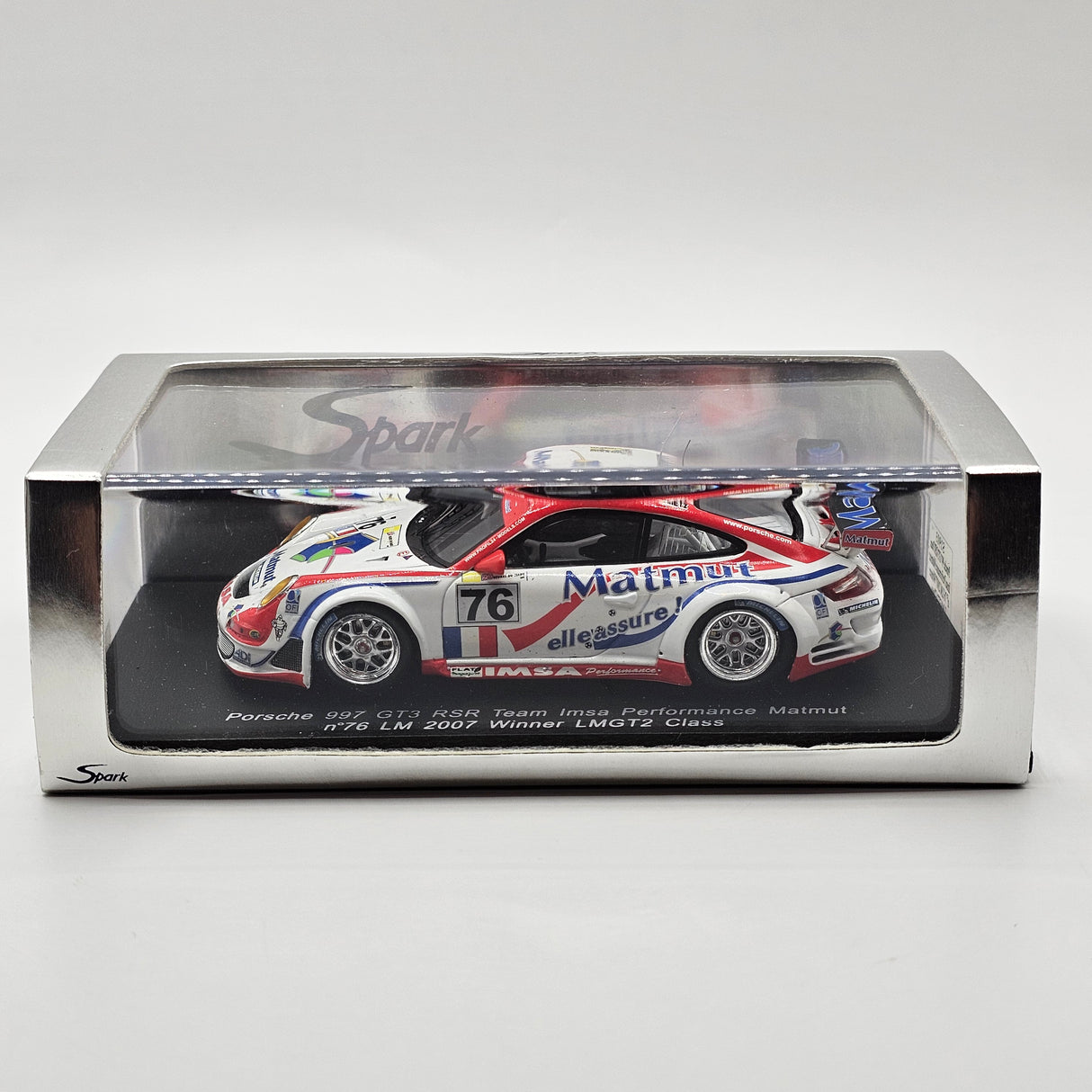 Spark Porsche 997 GT3-RSR #76 IMSA Performance Matmut 24Hrs Le Mans 2007 1/43 Scale