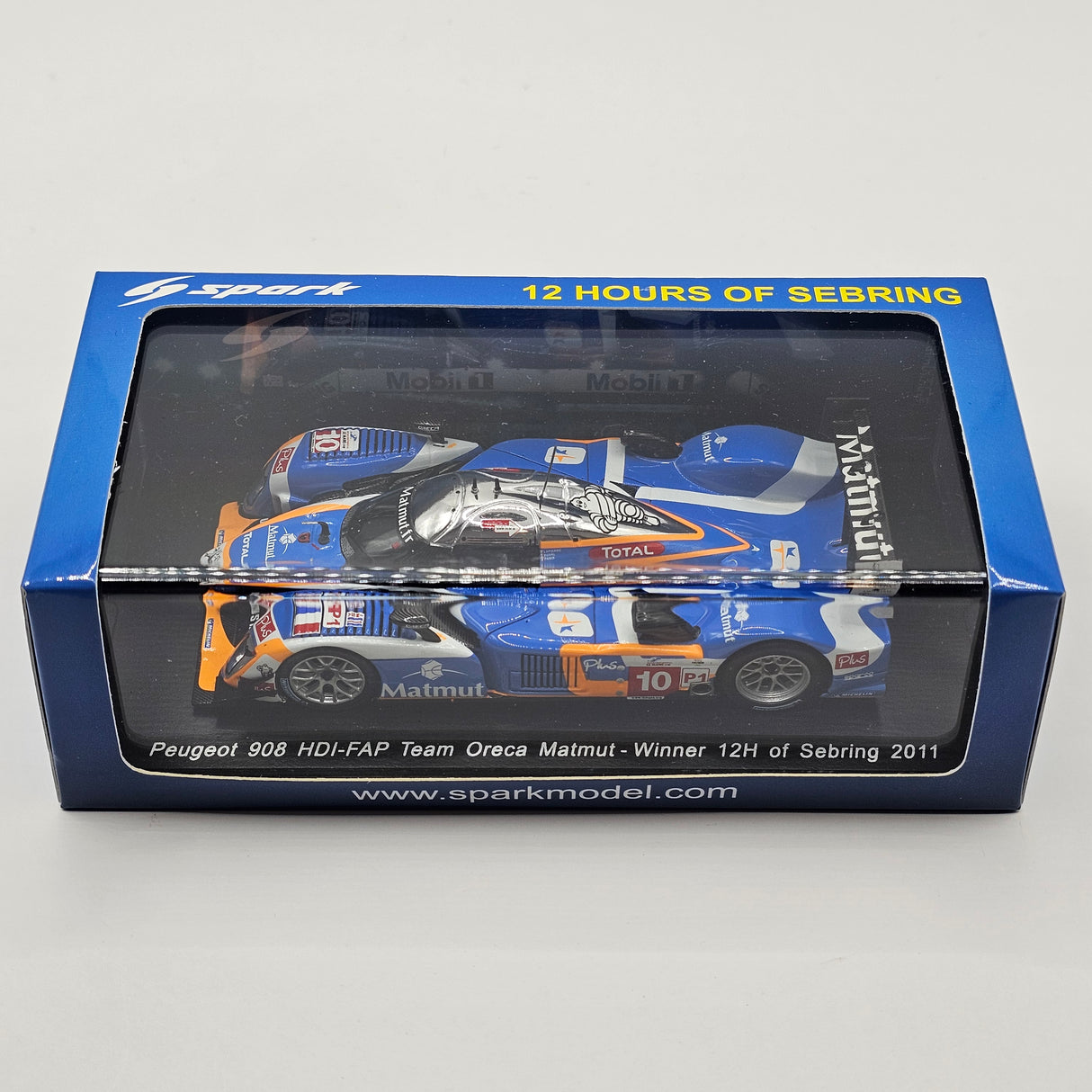 Spark Peugeot 908 HDI FAP #10 Team Oreca Matmut 12H Sebring 2011 Winner 1/43 Scale