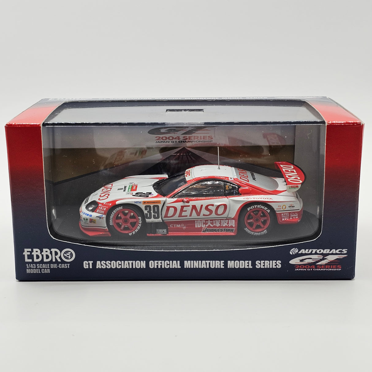 EBBRO Toyota Supra #39 Denso Toyota Team SARD JGTC GT500 2004 1/43 Scale