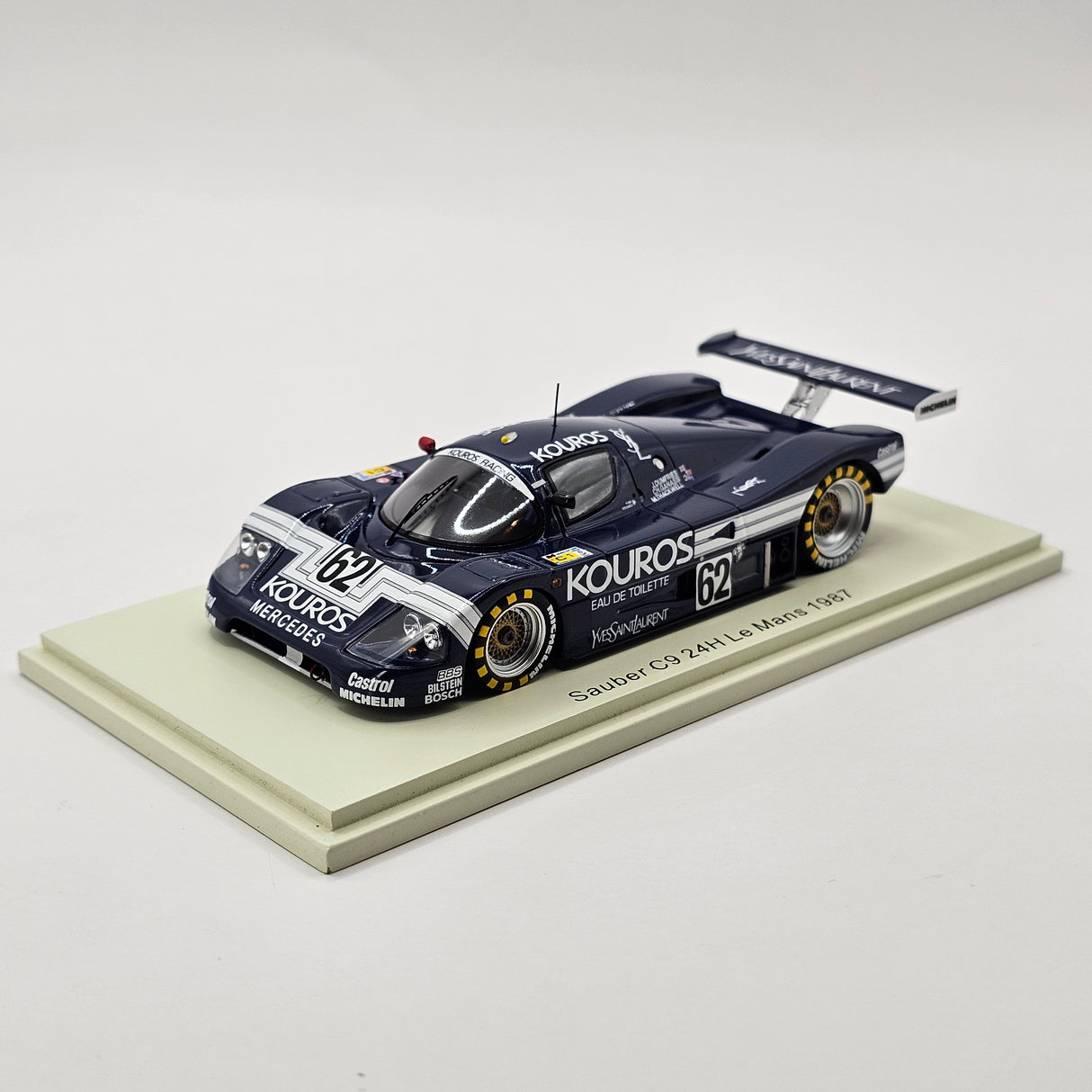 Spark Mercedes Sauber C9 #62 Kouros Racing 24Hrs Le Mans 1987 1/43 Scale S1256