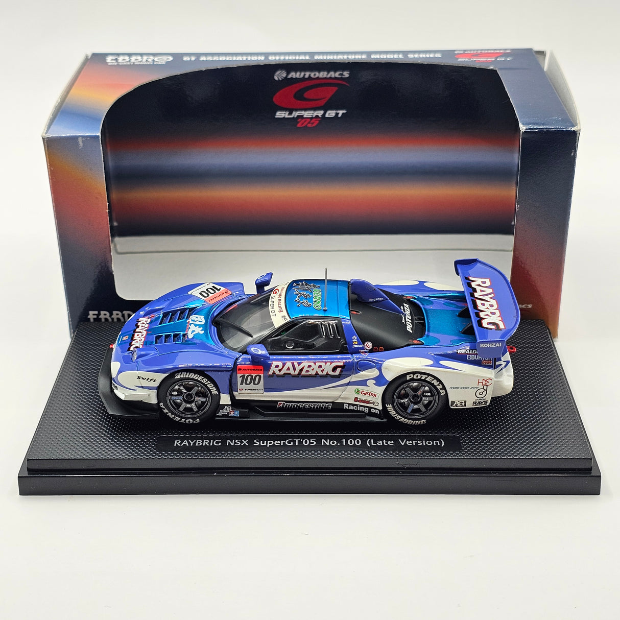 EBBRO Honda NSX #100 Raybrig Team Kunimitsu Super GT GT500 2005 (Late) 1/43 Scale