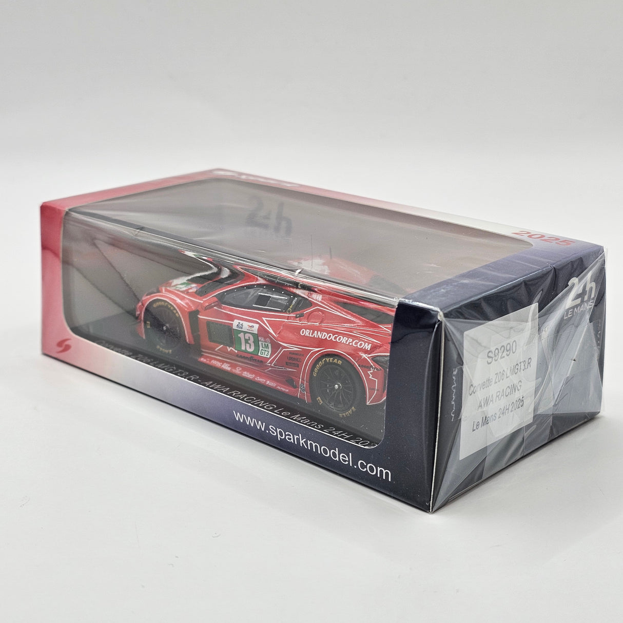 Spark Chevrolet Corvette Z06 LMGT3.R #13 AWA Racing 24 Hours of Le Mans 2025 1/43 Scale S9290