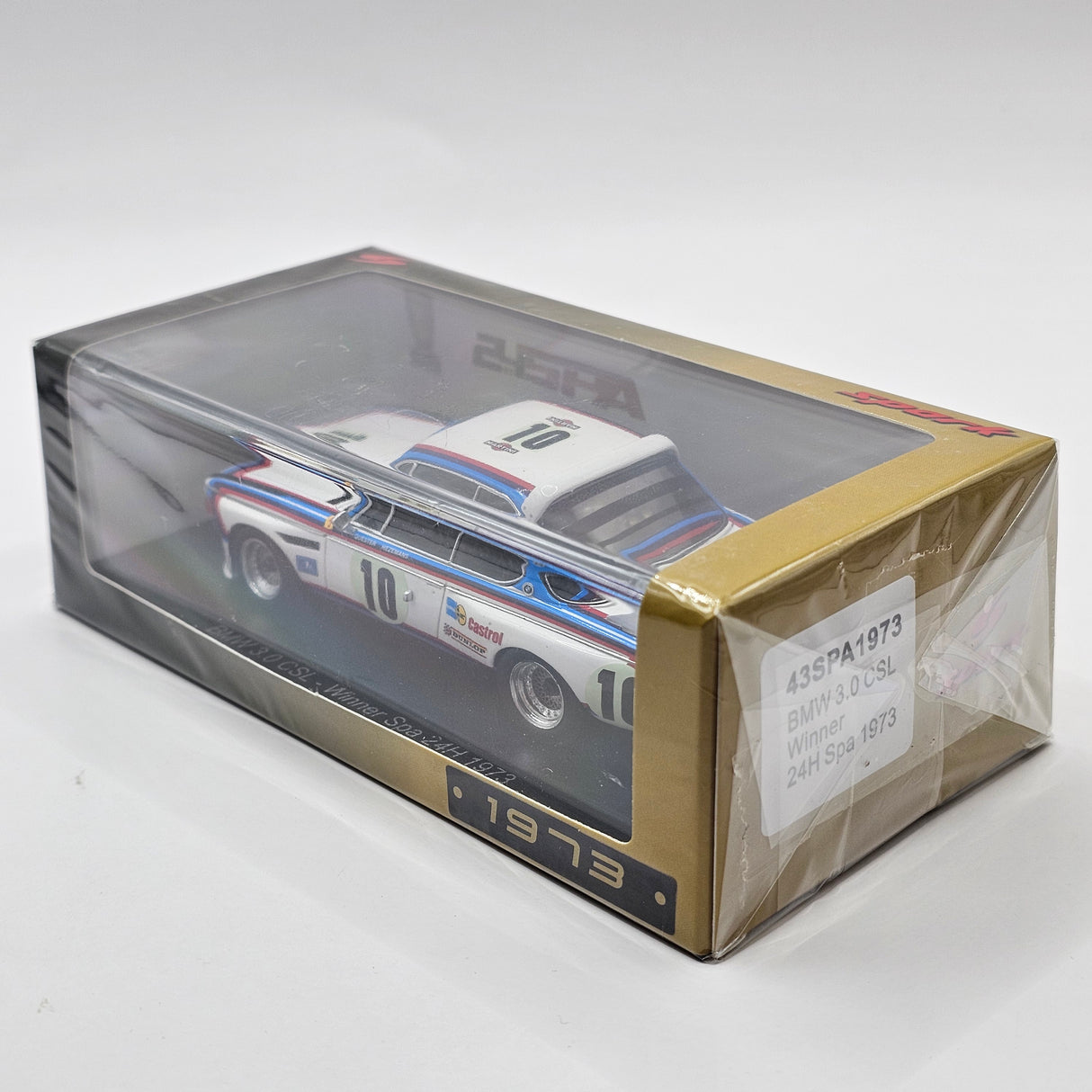Spark BMW 3.0 CSL #10 BMW Motorsport GmbH 24Hrs Spa 1973 Winner 1/43 Scale