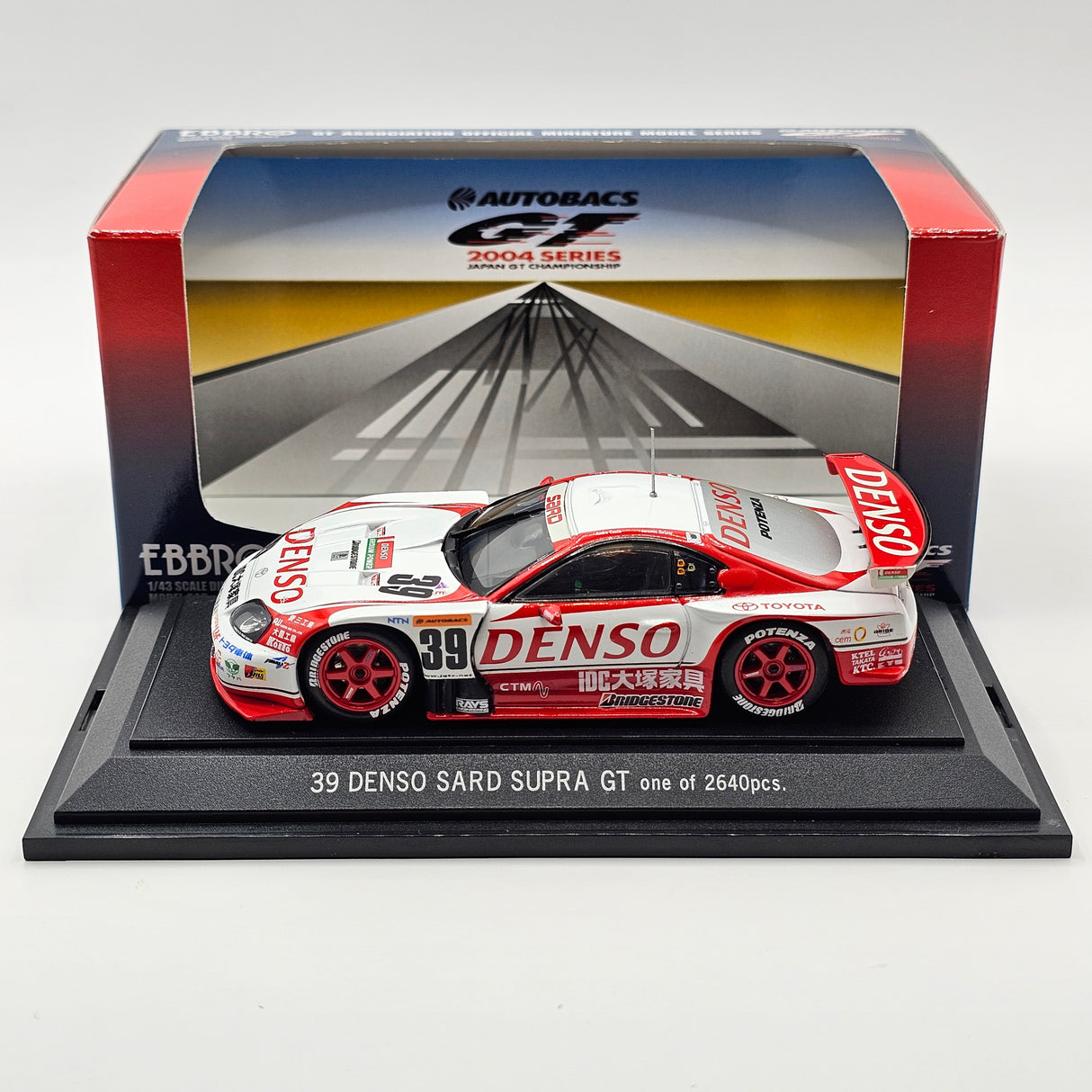 EBBRO Toyota Supra #39 Denso Toyota Team SARD JGTC GT500 2004 1/43 Scale