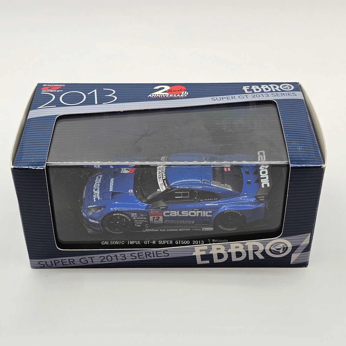 EBBRO Nissan GT-R #12 Calsonic Team Impul Super GT GT500 2013 1/43 Scale