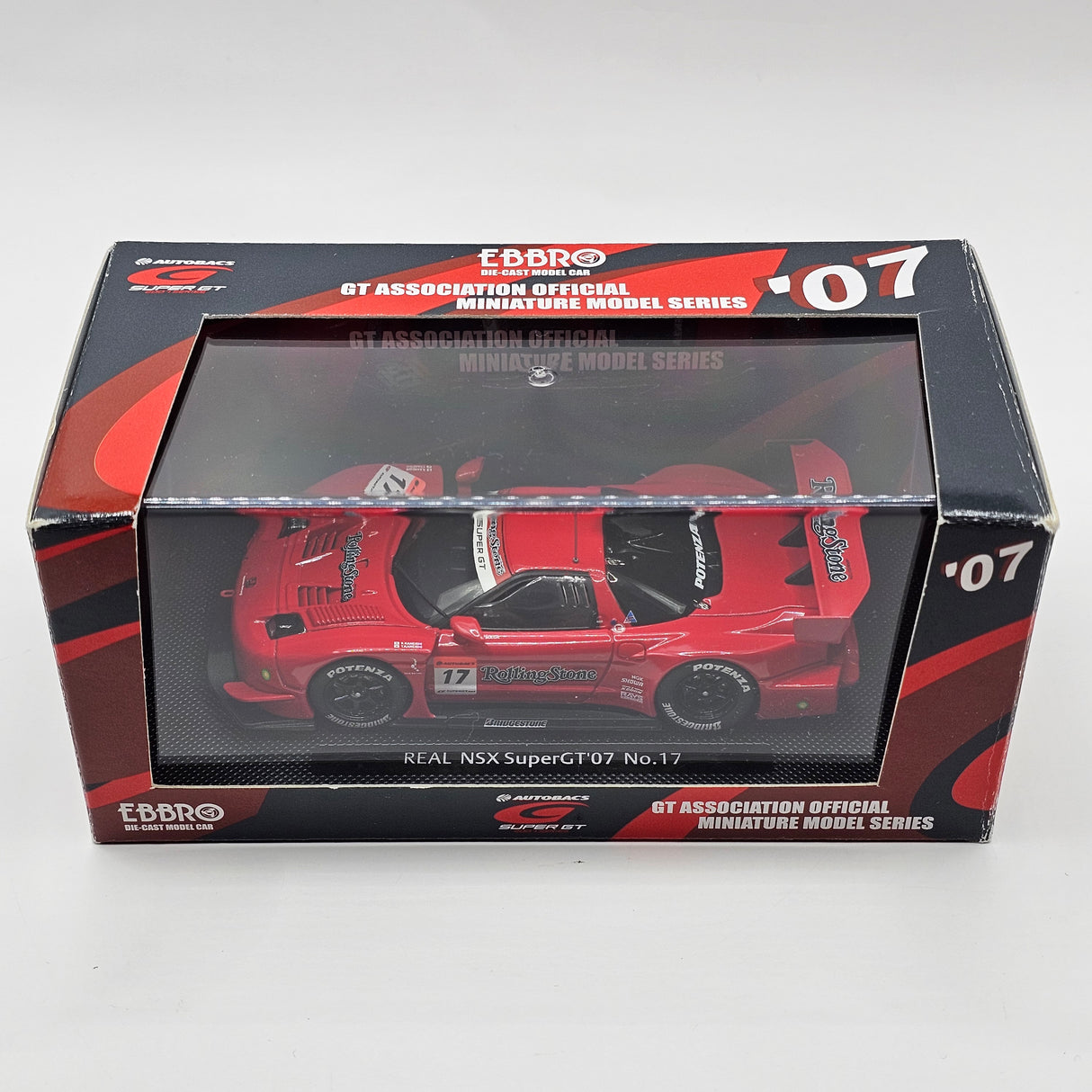 EBBRO Honda NSX GT500 #17 Rolling Stone Real Racing Super GT 2007 1/43 Scale