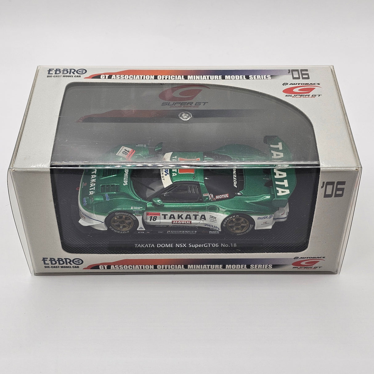 EBBRO Honda NSX #18 Takata Dome Super GT GT500 2006 1/43 Scale