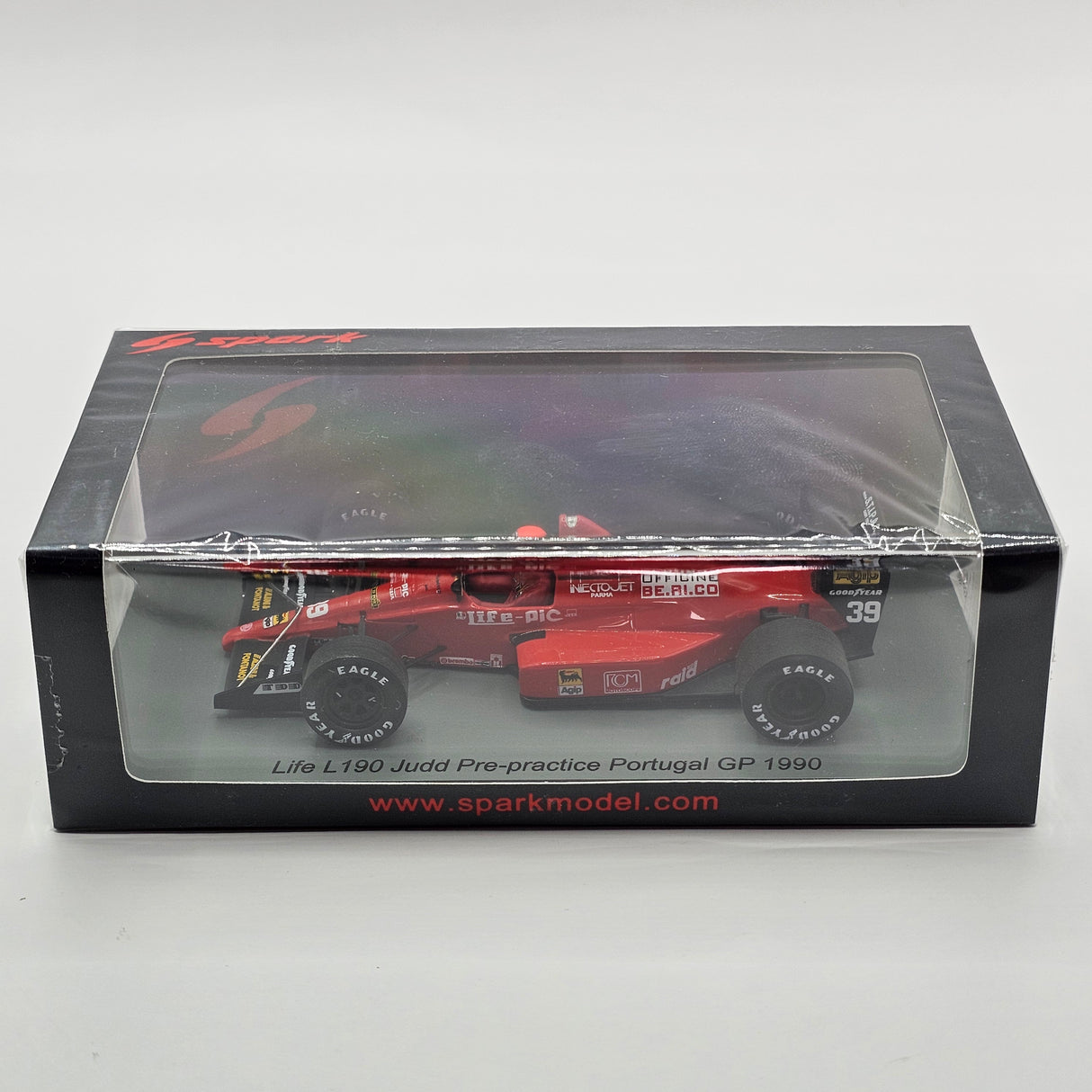 Spark Life L190 Judd #39 Bruno Giacomelli Portugal F1 GP Practice 1990 1/43 Scale S3924