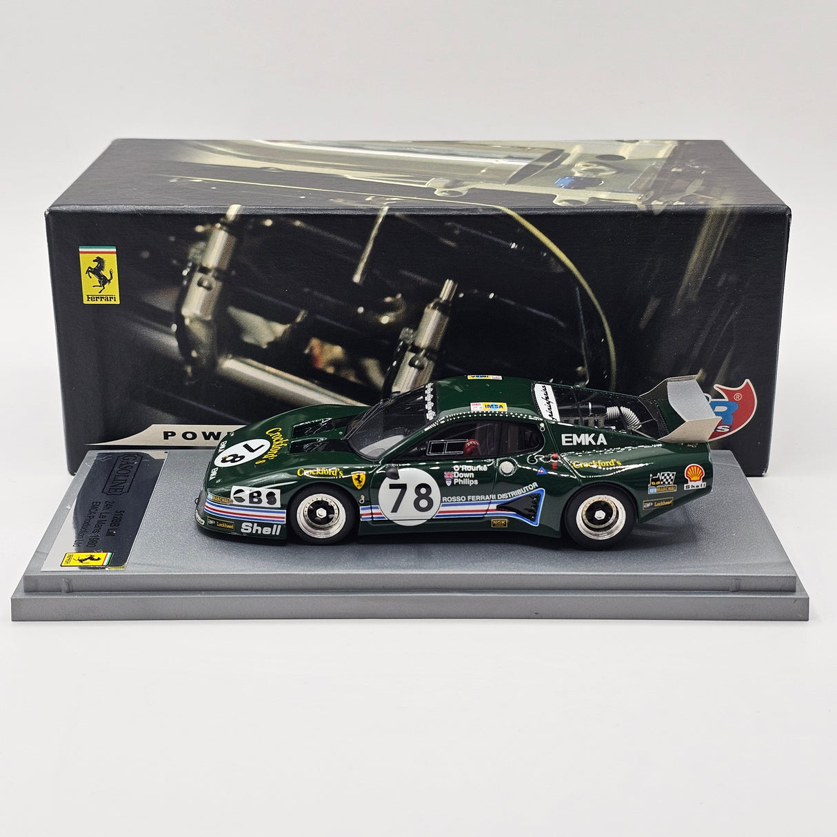 BBR Gasoline Ferrari 512BB/LM #78 Rosso Racing 24Hrs Le Mans 1980 1/43 Scale