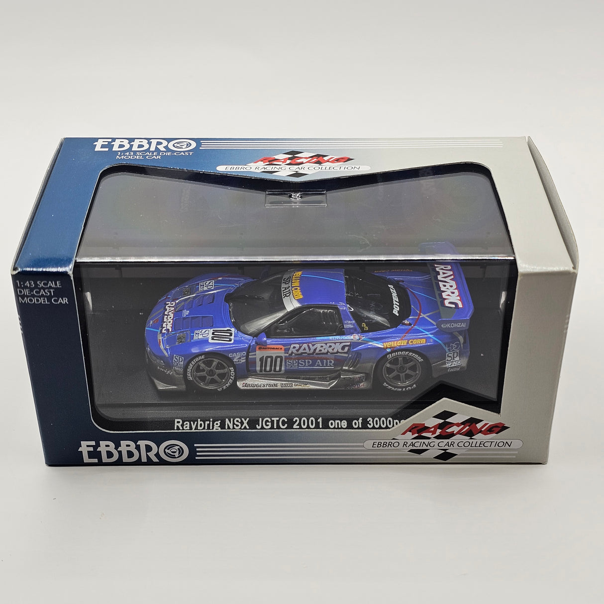 EBBRO Honda NSX #100 Raybrig Team Kunimitsu JGTC GT500 2001 1/43 Scale