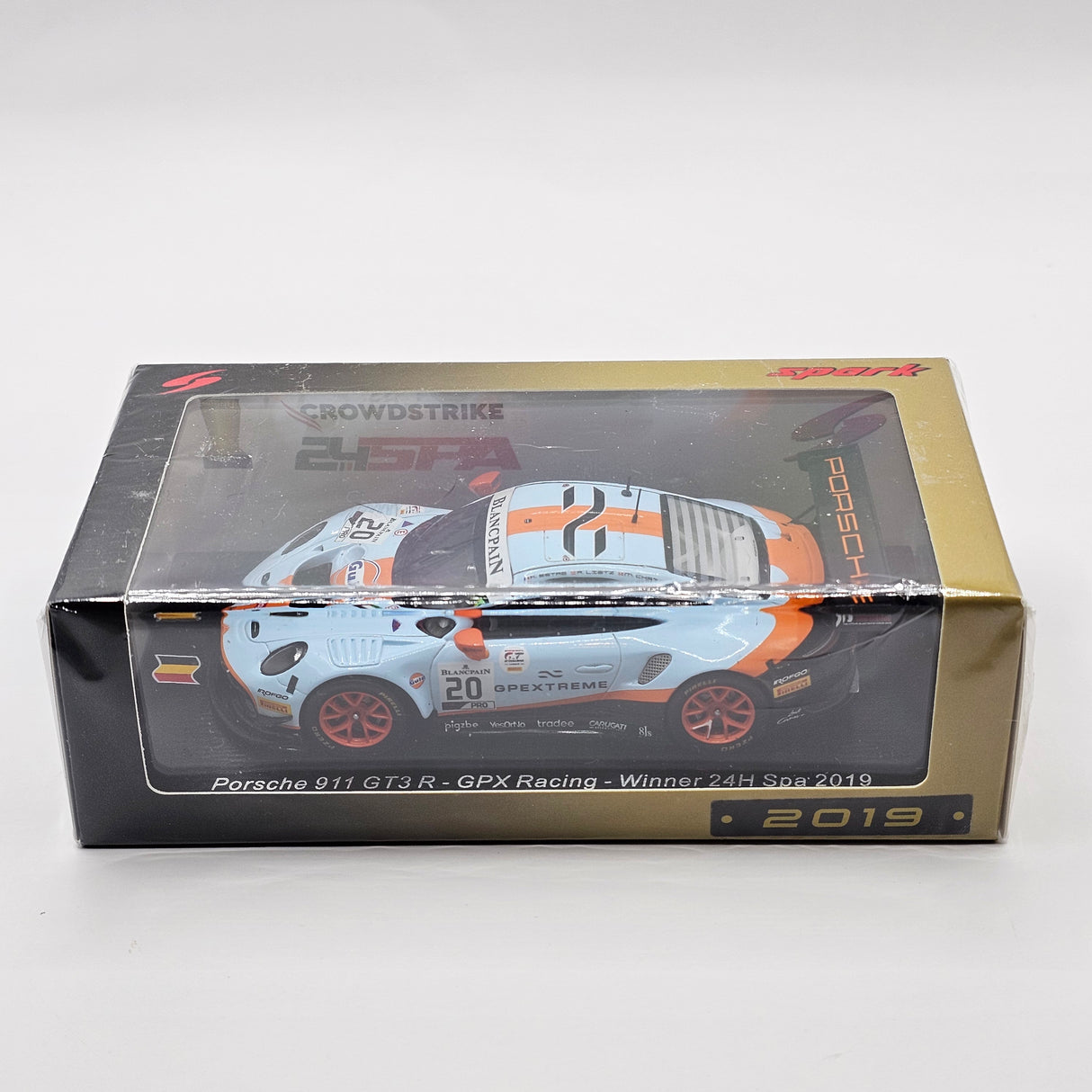 Spark Porsche 911 GT3 R #20 GPX Racing Winner Spa 24Hrs 2019 1/43 Scale