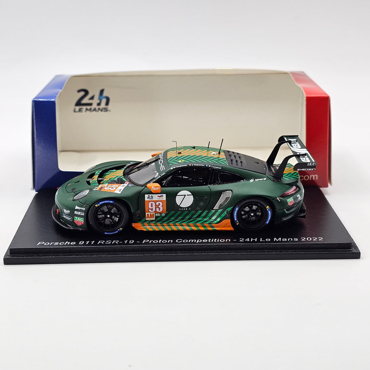 Spark Porsche 911 RSR-19 #93 Proton Competition 24Hrs Le Mans 2022 1/43 Scale