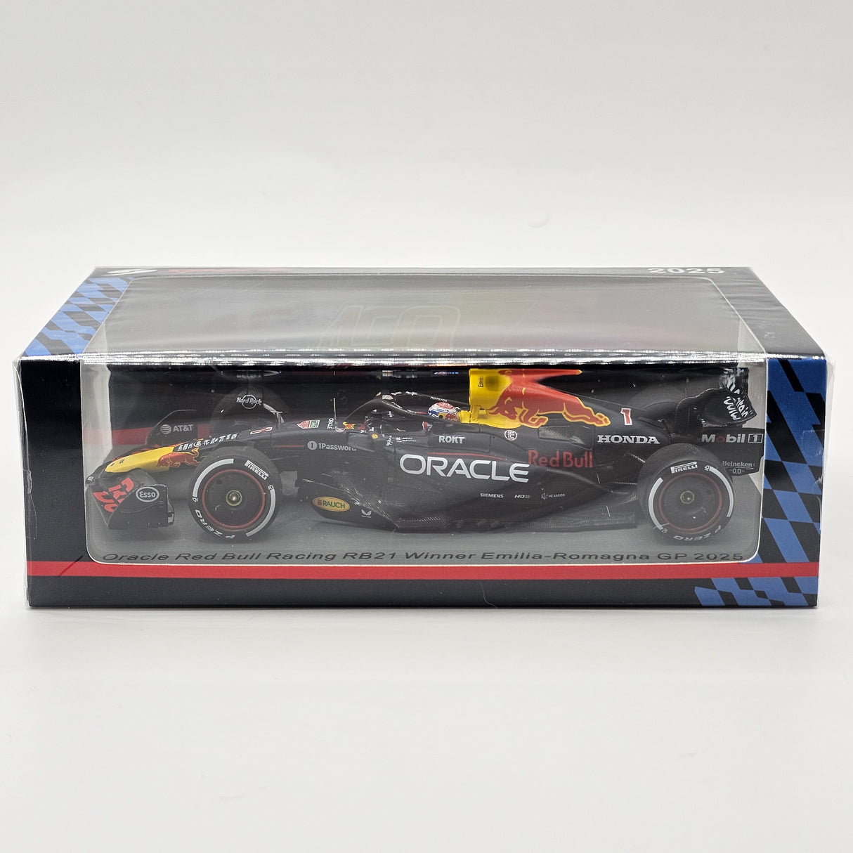 Spark Red Bull Racing RB21 #1 Max Verstappen Emilia-Romagna F1 GP 2025 Winner 1/43 Scale S9623
