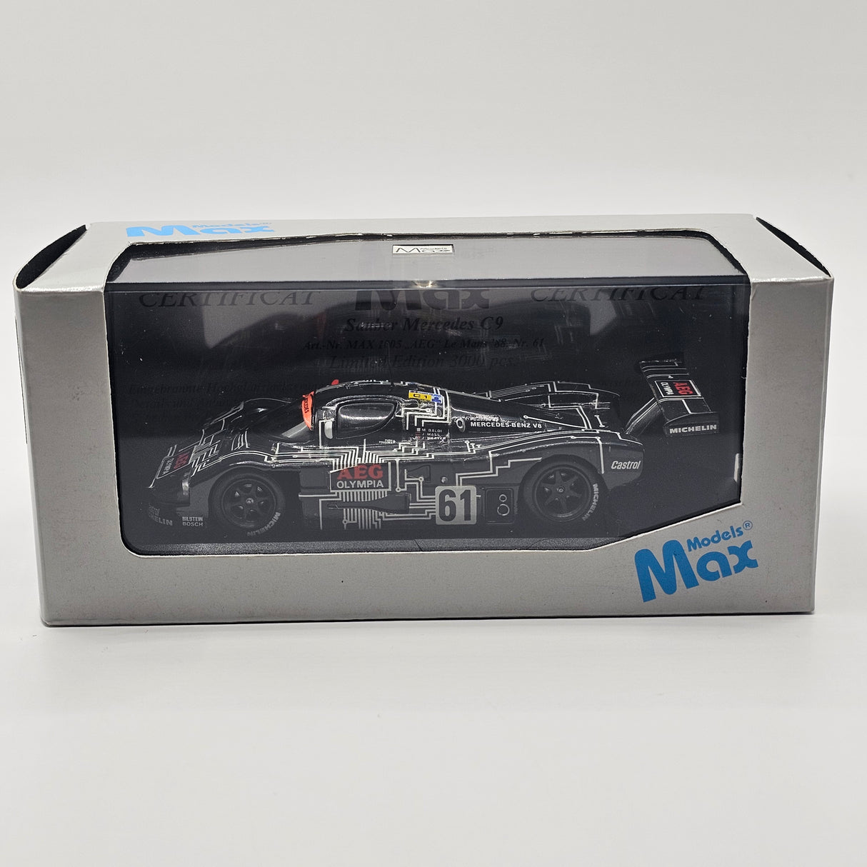 Max Models Mercedes Sauber C9 #61 AEG Le Mans 24Hrs 1988 1/43 Scale