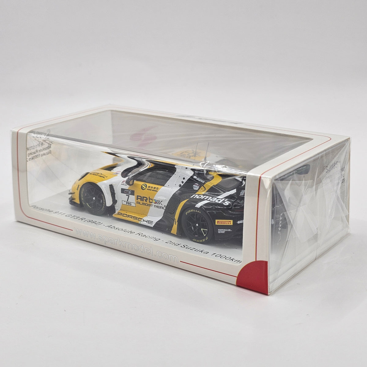 Spark Porsche 911 GT3R 992 #7 Absolute Racing 2nd Suzuka 1000KM 2025 1/43 Scale SJ185