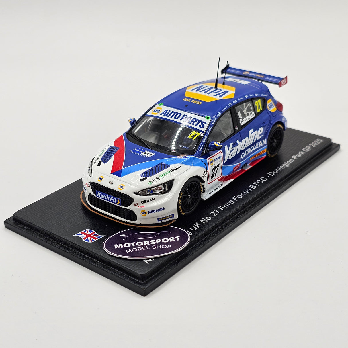 Spark Ford Focus #27 Dan Cammish BTCC Donington Park Valvoline 1/43 Scale UK031