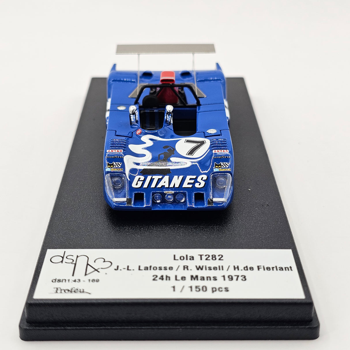 Trofeu DSN Lola T282 #7 Équipe Gitanes 24Hrs Le Mans 1973 1/43 Scale