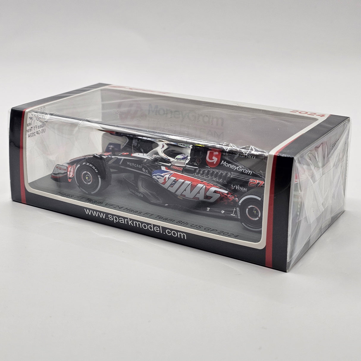 Spark Haas VF-24 #27 Nico Hulkenburg 8th 2024 USA F1 GP 1/43 Scale S9557
