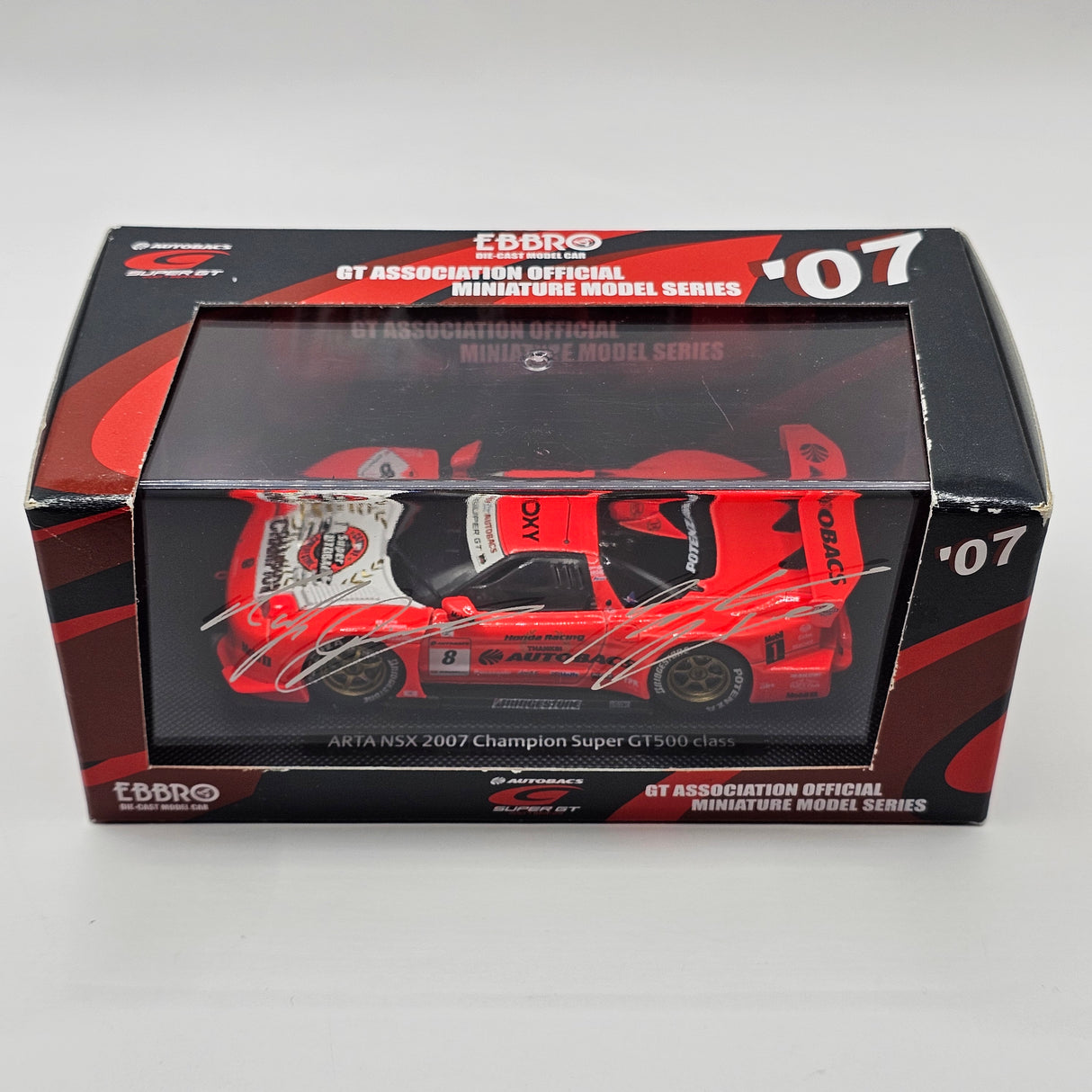EBBRO Honda NSX GT500 #8 ARTA Super GT 2007 Champion Car 1/43 Scale