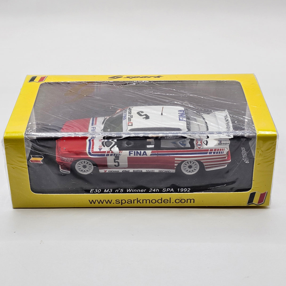 Spark BMW M3 E30 #5 BMW Fina Bastos 24Hrs Spa 1992 Winner 1/43 Scale