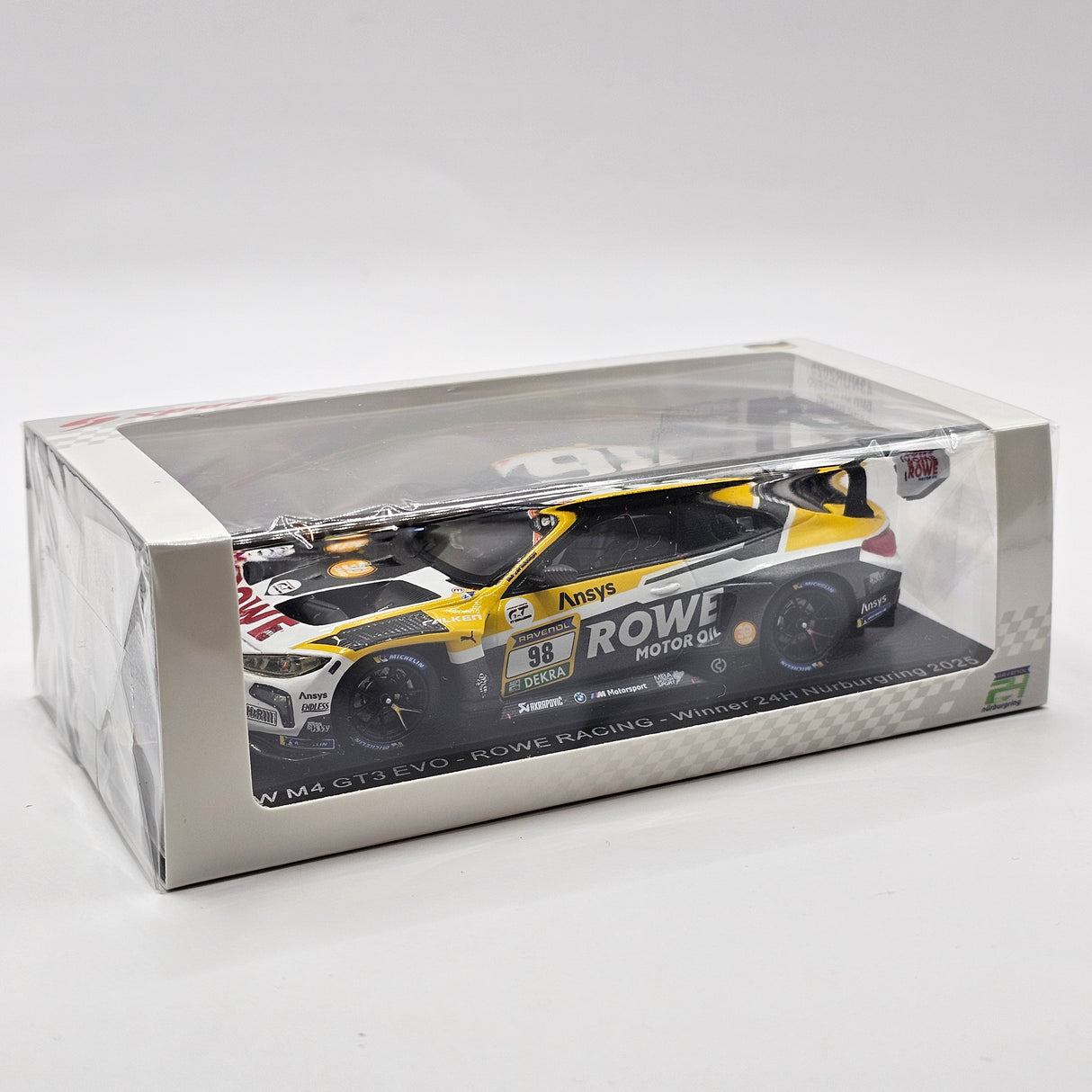 Spark BMW M4 GT3 Evo #98 Rowe Racing 24Hrs Nurburgring 2025 Winner 1/43 Scale