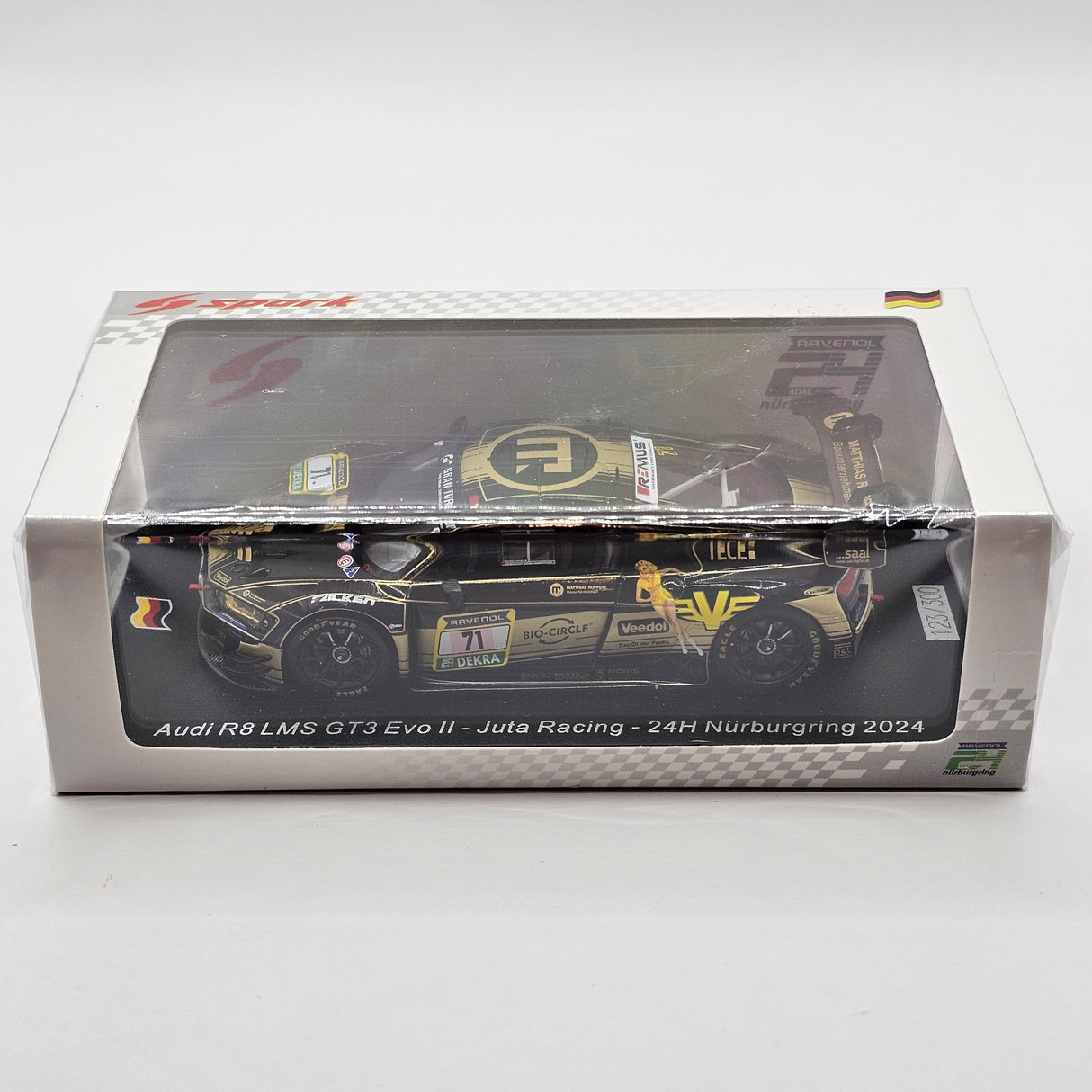 Spark Audi R8 LMS Evo II #71 Juta Racing 24Hrs Nurburgring 2024 1/43 Scale