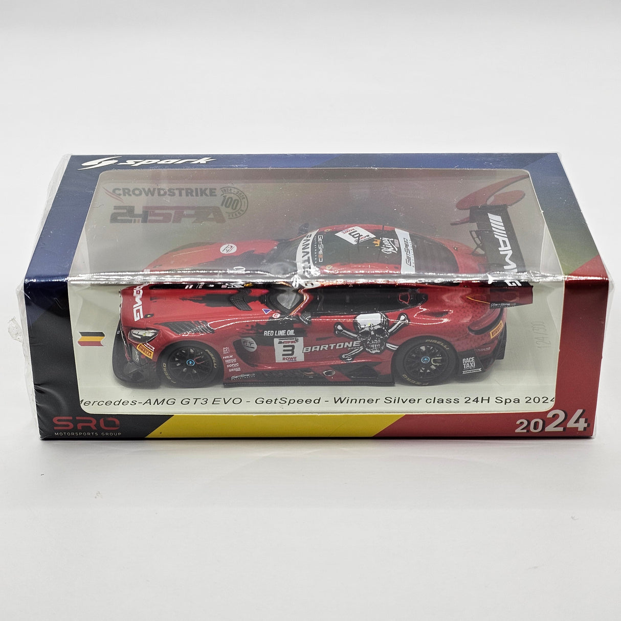Spark Mercedes-AMG GT3 Evo #3 GetSpeed 24Hrs Spa 2024 Silver Winner 1/43 Scale