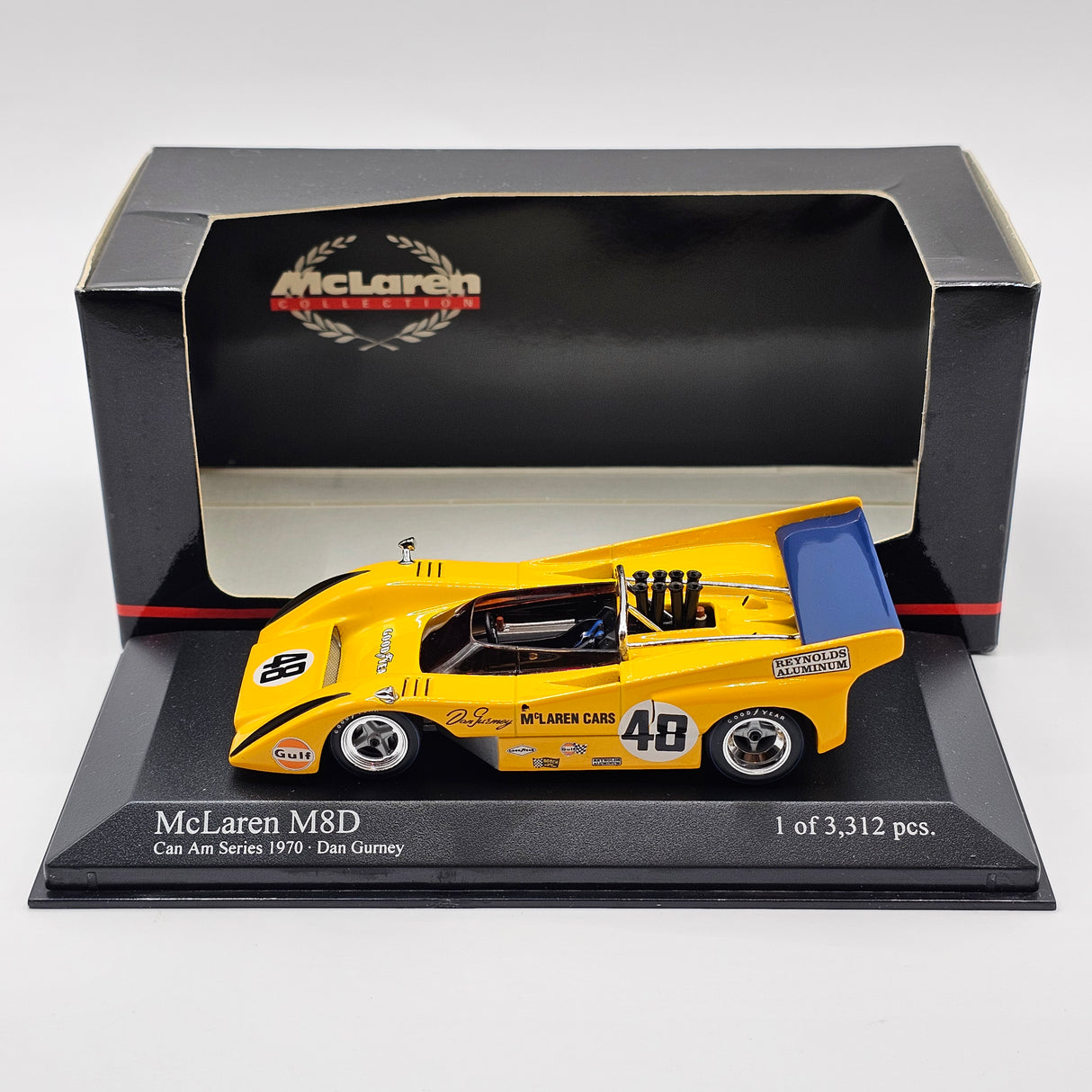 Minichamps McLaren M8D #48 Bruce McLaren Racing D.Gurney Can-Am 1970 1/43 Scale