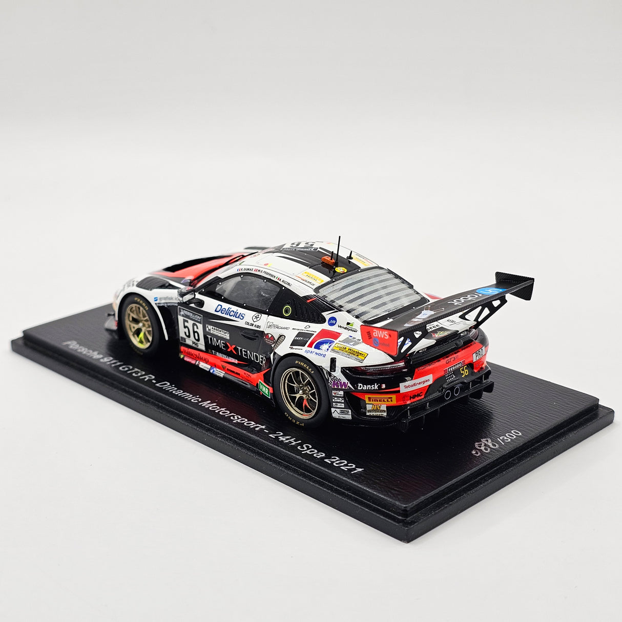 Spark Porsche 911 GT3R #56 Dinamic Motorsport 24Hrs Spa 2021 1/43 Scale SB475