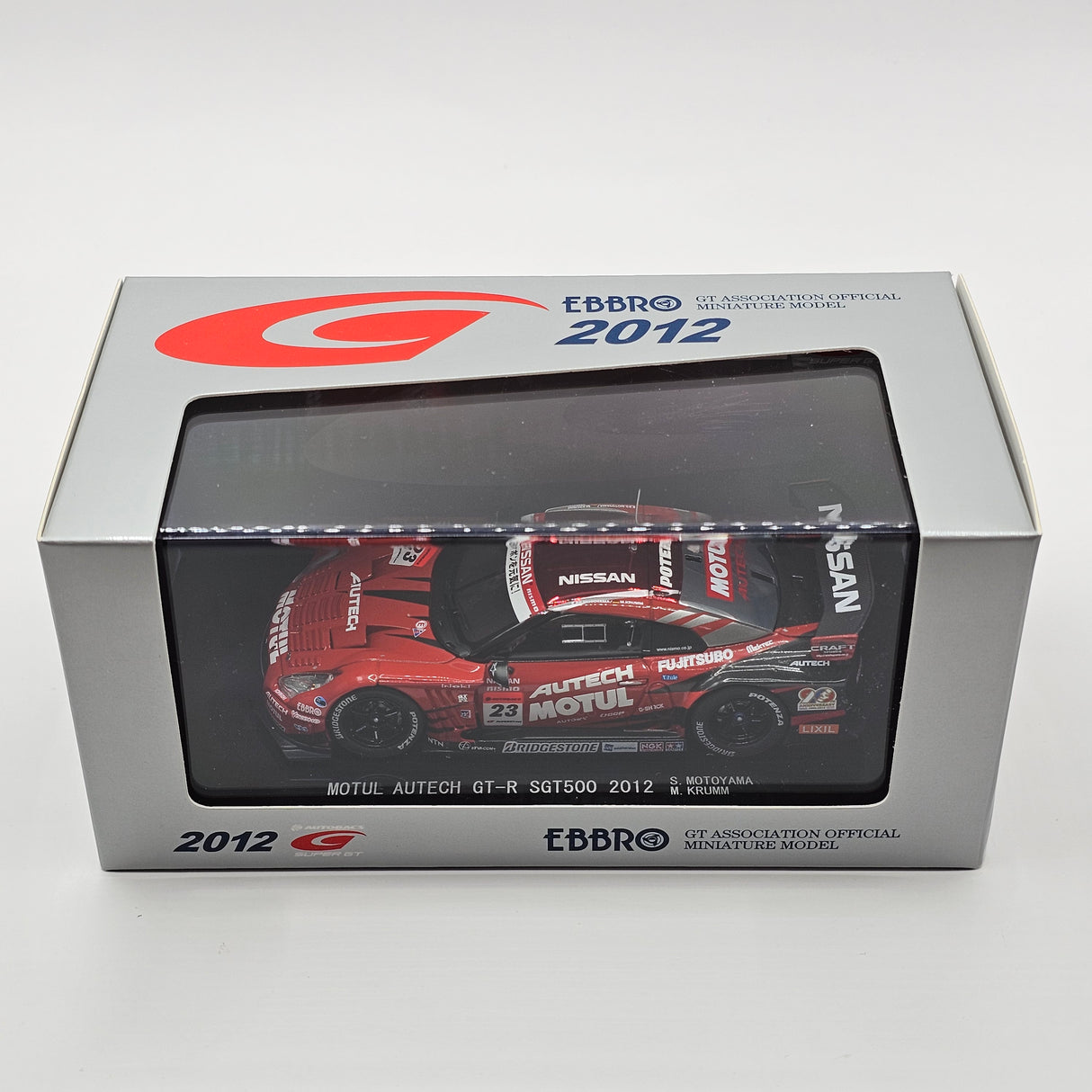 EBBRO Nissan GT-R #23 Motul Autech NISMO Super GT GT500 2012 1/43 Scale