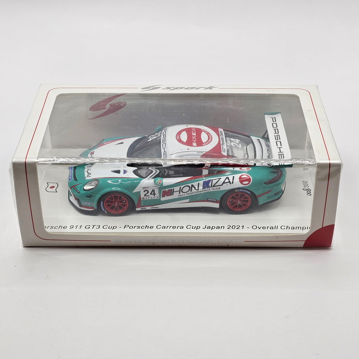 Spark Porsche 911 GT3 Cup #24 Tsubasa Kondo Winner Porsche Carrera Cup 2021 1/43 Scale