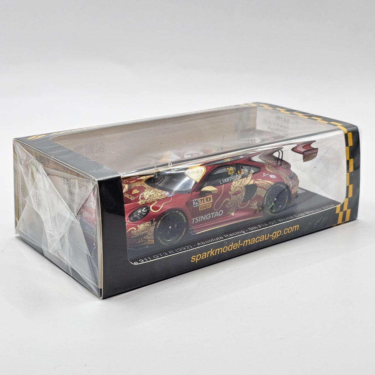 Spark Porsche 911 GT3R #25 Absolute Racing FIA GT Macau 2024 1/43 Scale