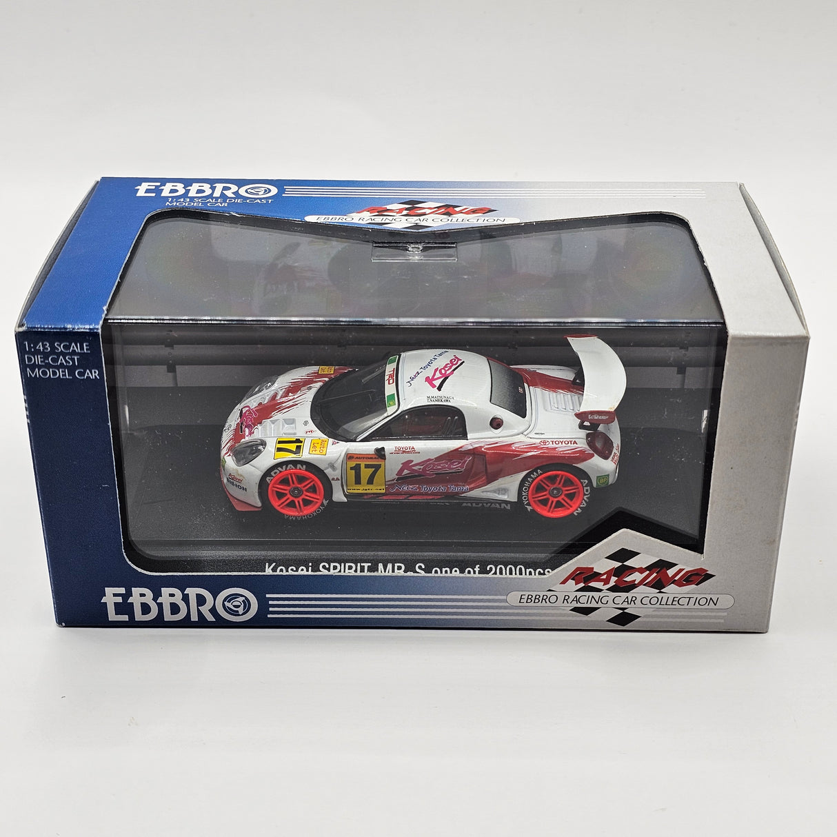 EBBRO Toyota MR-S #17 Kosei TOM'S Spirit JGTC GT300 2002 1/43 Scale