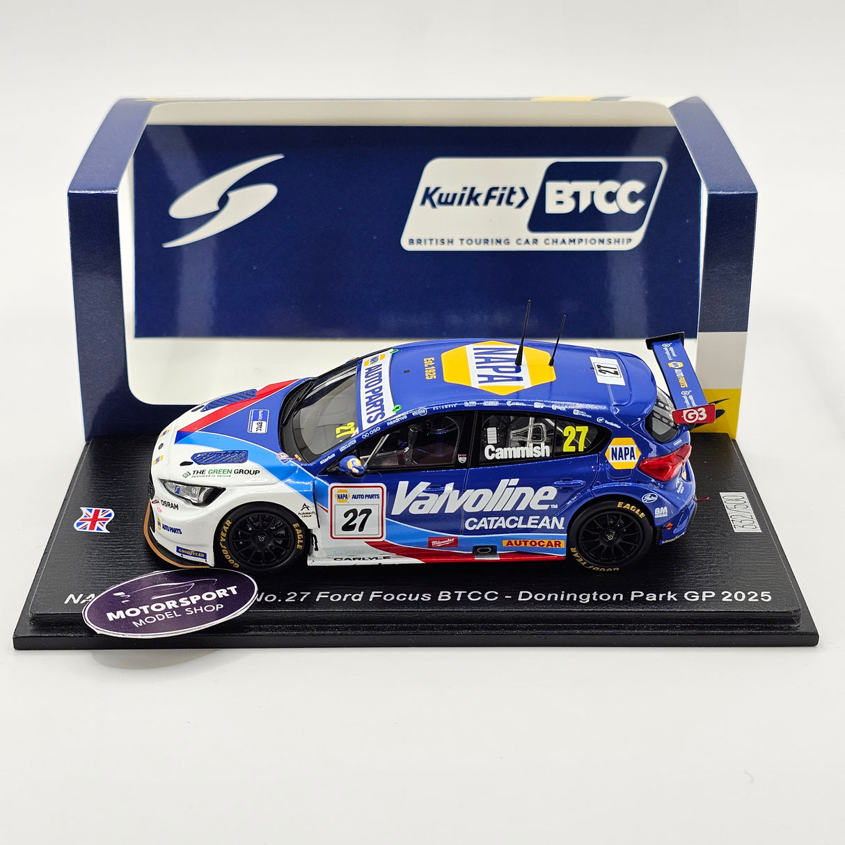 Spark Ford Focus #27 Dan Cammish BTCC Donington Park Valvoline 1/43 Scale UK031