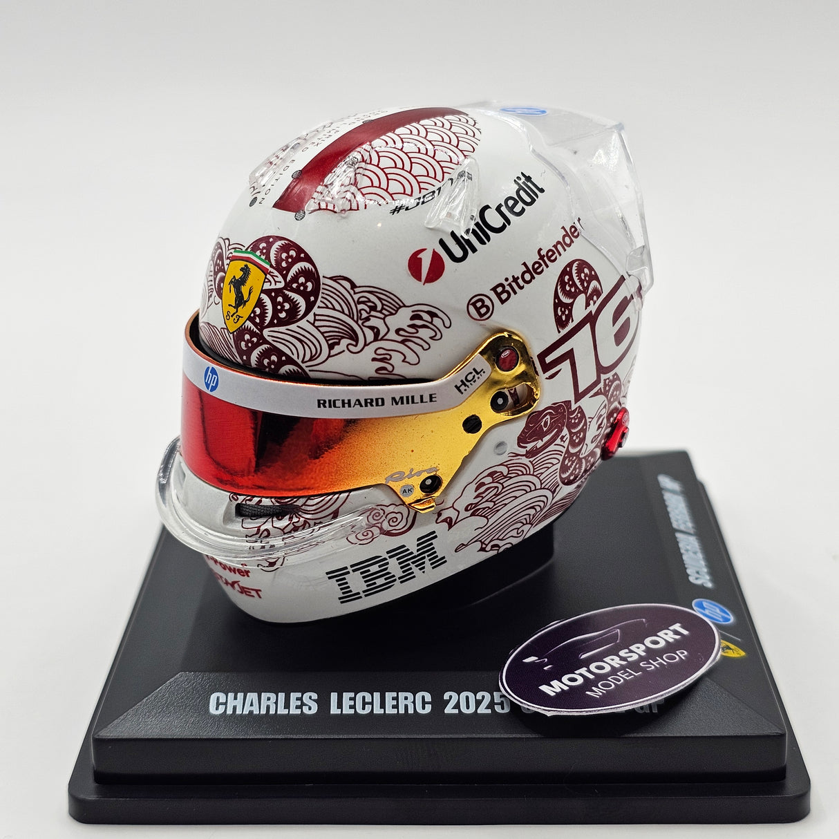 Looksmart Charles Leclerc Scuderia Ferrari HP China GP 2025 1/5 Scale Helmet LSHEL011