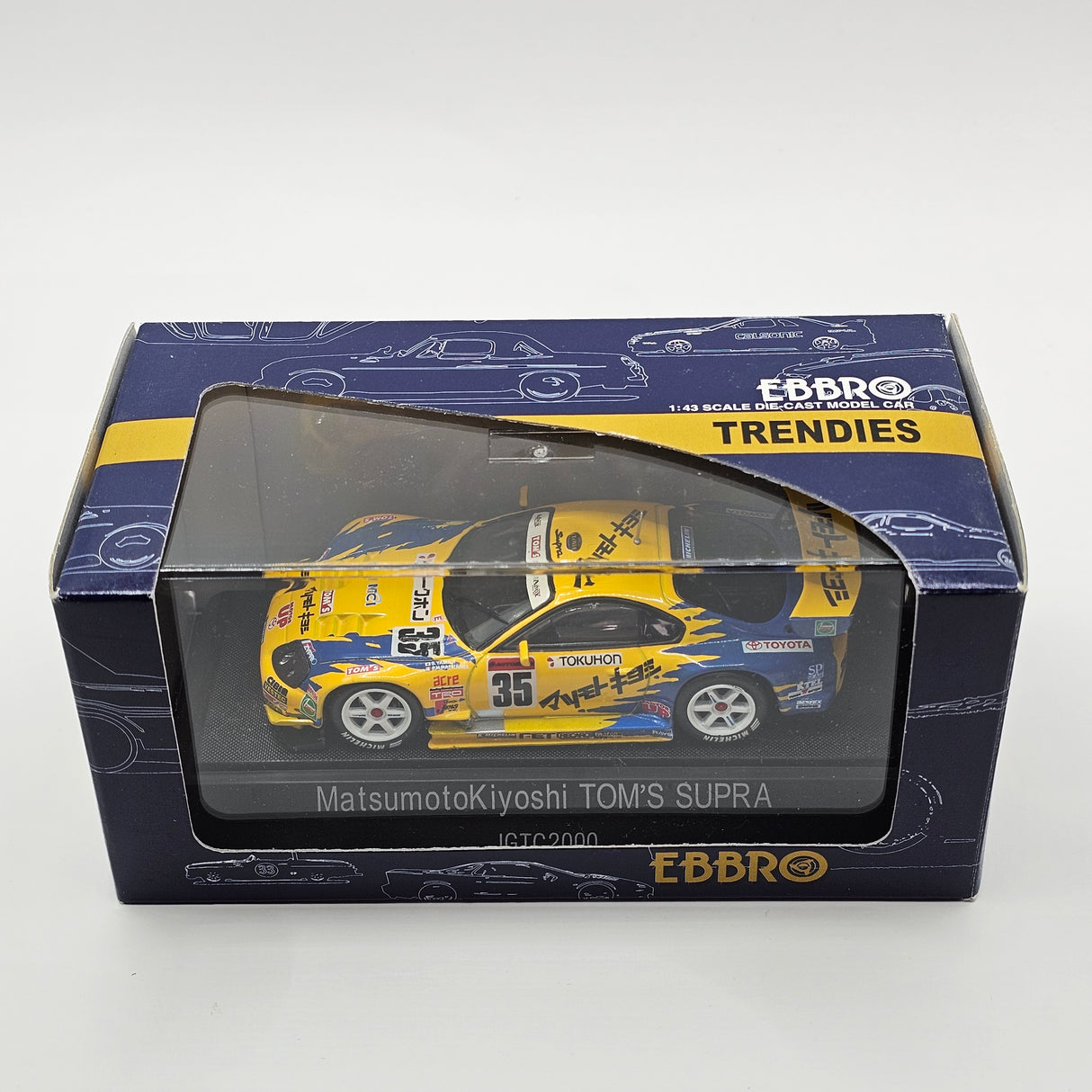 EBBRO Toyota Supra #35 MatsumotoKiyoshi Team TOM'S JGTC GT500 2000 1/43 Scale