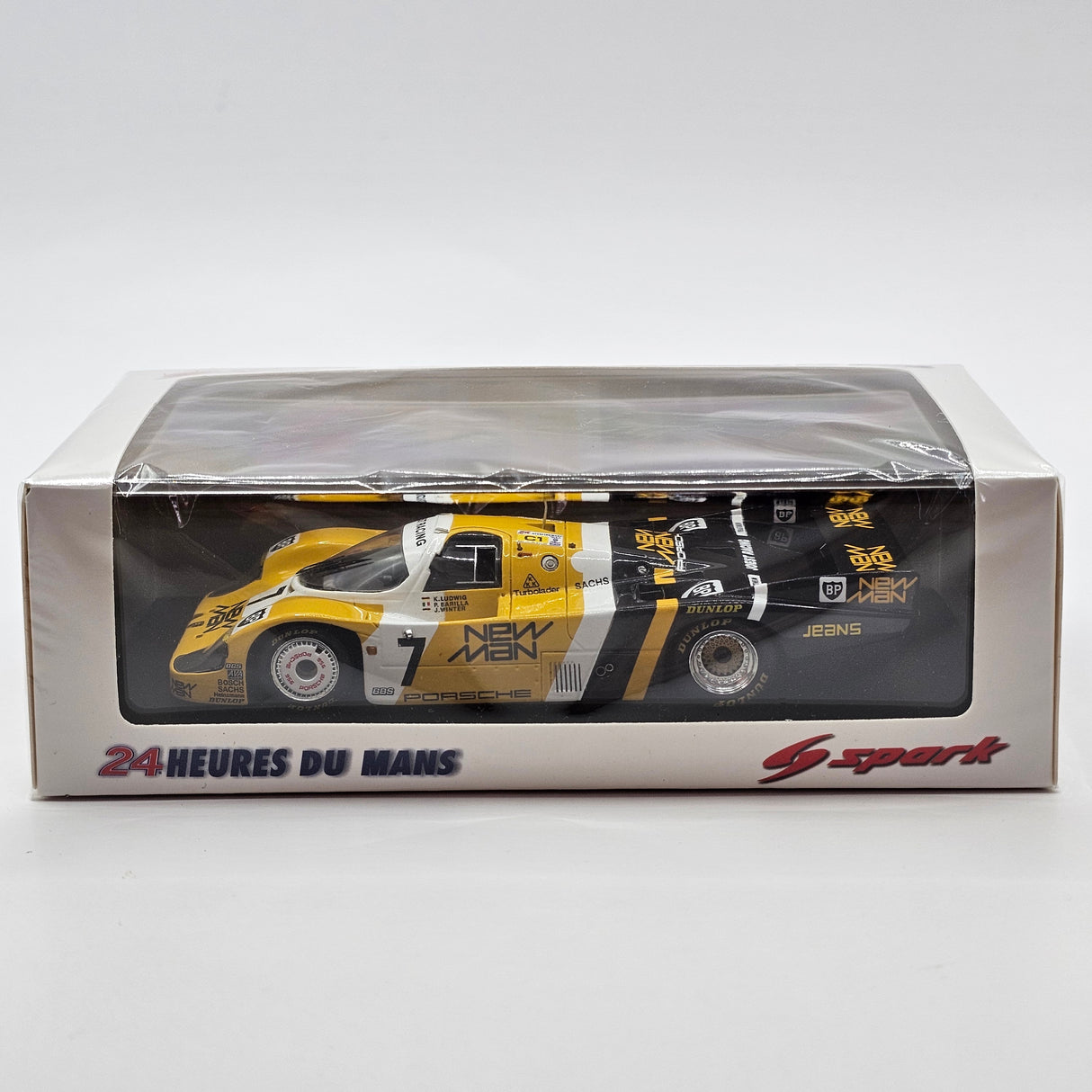 Spark Porsche 956B #7 NewMan Joest Racing 24Hrs Le Mans 1985 Winner 1/43 Scale