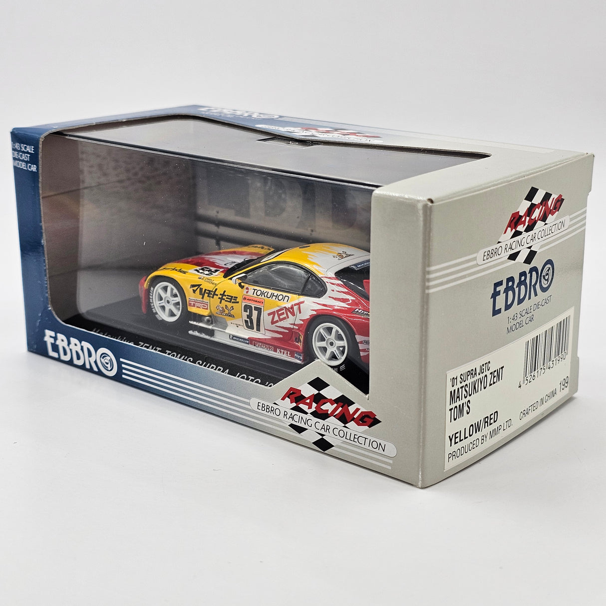 EBBRO Toyota Supra GT500 #37 Zent Toyota Team TOM'S JGTC 2001 1/43 Scale